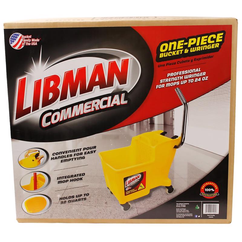 LIBMAN进口代理批发 Libman 32 夸脱拖把桶黄色