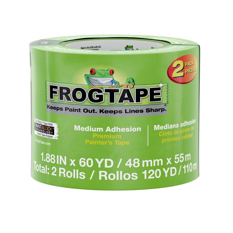 SHURTAPE进口代理批发 Shurtape FrogTape 1.88 英寸 WX 60 码长绿色中等强度画家胶带 2 包