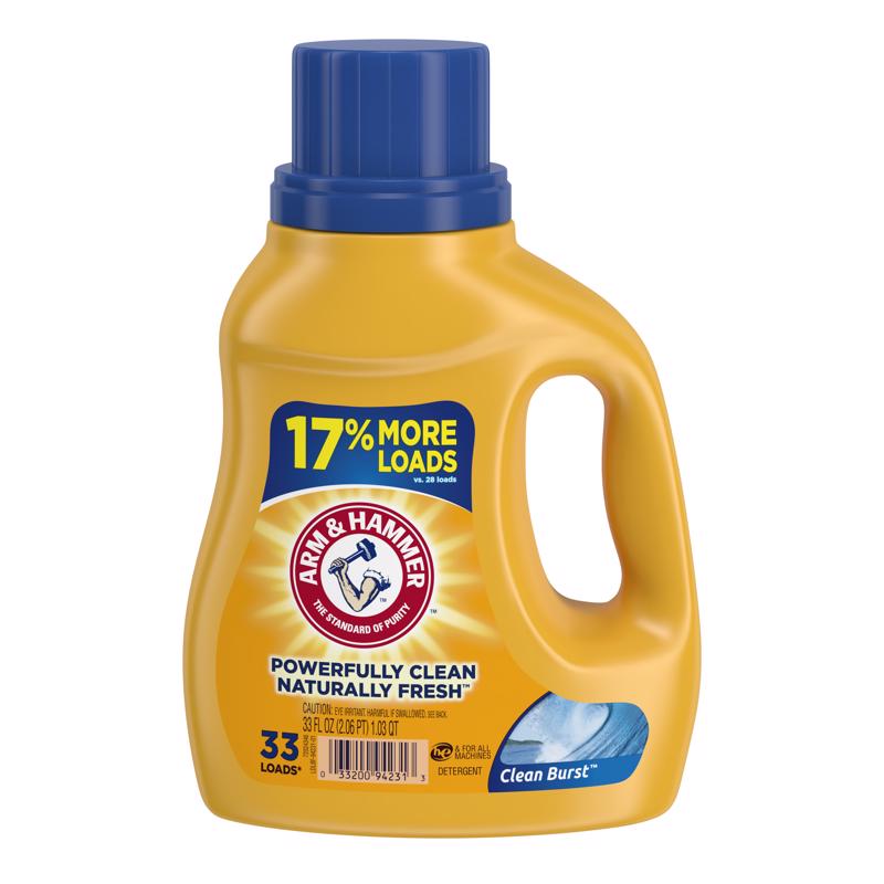 ARM & HAMMER进口代理批发 Arm & Hammer Clean 爆香洗衣液 1 夸脱 1 包