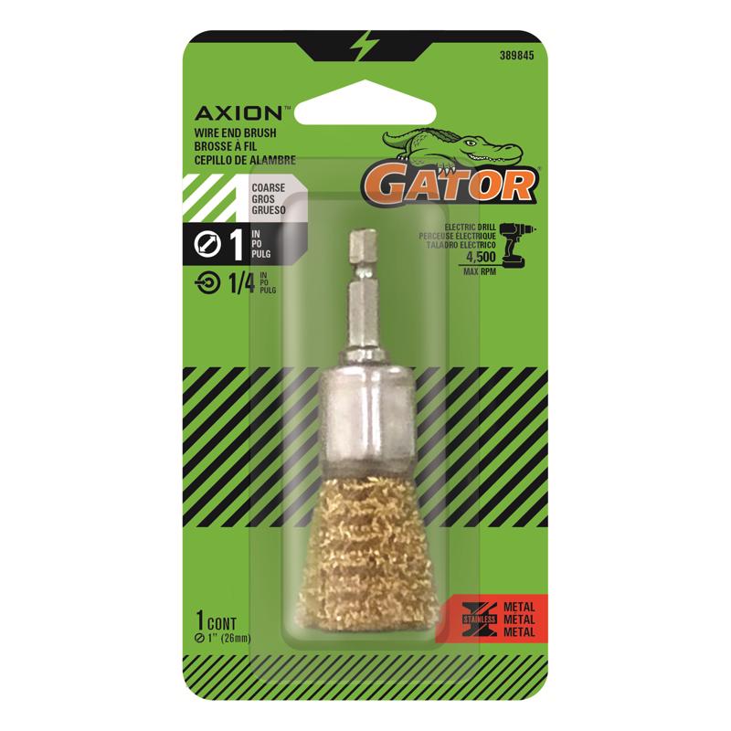 GATOR进口代理批发 Gator 1 英寸粗压接端刷黄铜涂层钢 4500 rpm 1 件