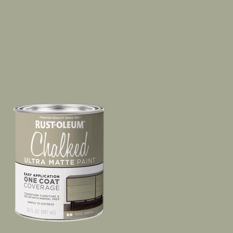 RUST-OLEUM进口代理批发 Rust-Oleum Chalked 超哑光泰特绿色水性丙烯酸粉笔涂料 30 盎司