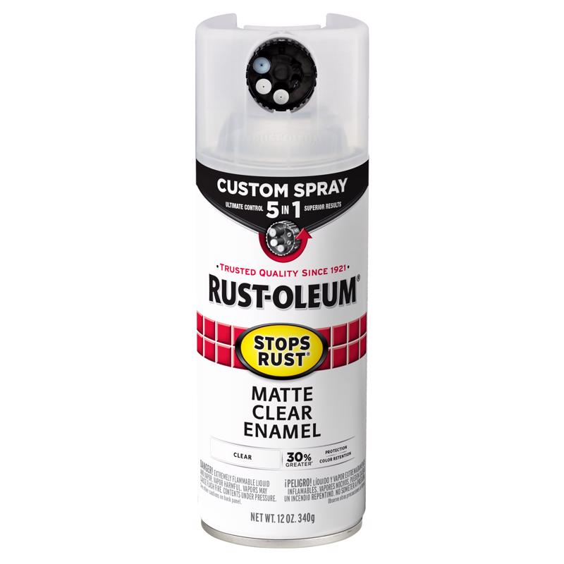 酷牌库|商品详情-RUST-OLEUM进口代理批发 Rust-Oleum Stops Rusts 5 合 1 室内/室外哑光水晶透明油基防护瓷漆 12 盎司