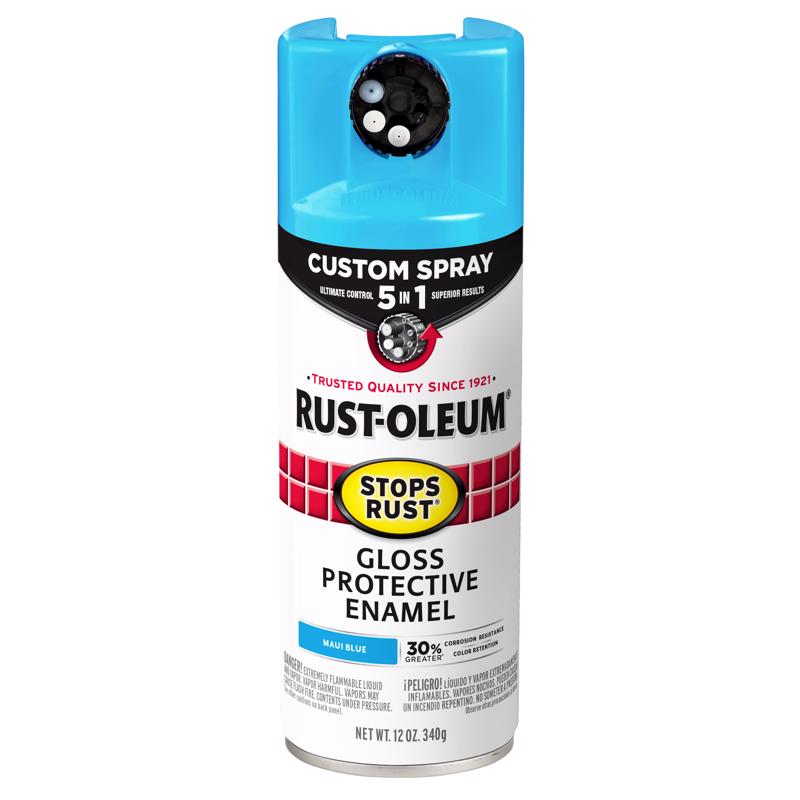 RUST-OLEUM进口代理批发 Rust-Oleum 防锈 5 合 1 室内/室外光泽蓝色油基油改性醇酸保护漆