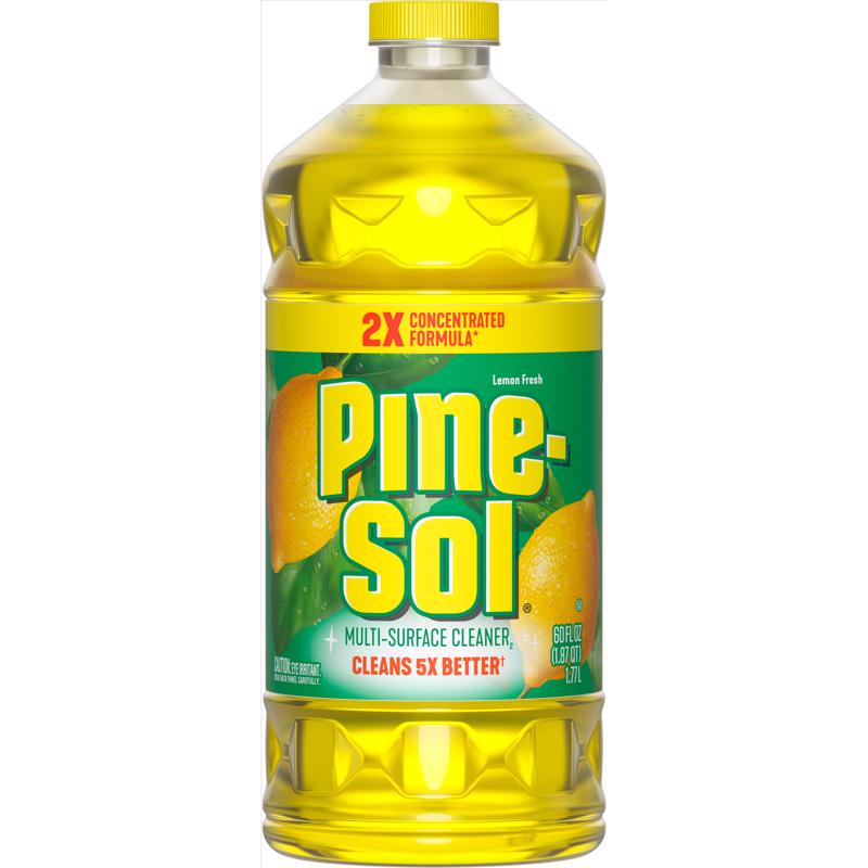 PINE-SOL进口代理批发 Pine-Sol 柠檬香味浓缩多表面清洁液 60 盎司盎司。