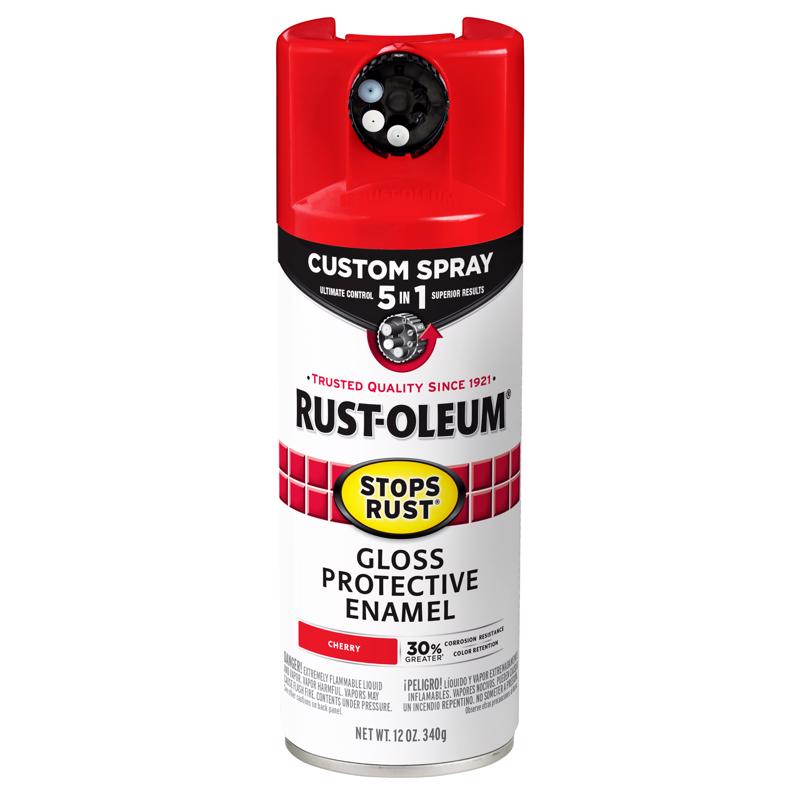 RUST-OLEUM进口代理批发 Rust-Oleum 防锈室内和室外光泽红油改性醇酸喷漆 12 盎司