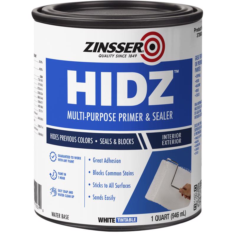 ZINSSER进口代理批发 Zinsser HIDZ 白色扁平水性底漆和密封剂 1 夸脱