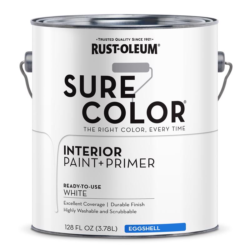 酷牌库|商品详情-RUST-OLEUM进口代理批发 Rust-Oleum Sure Color 蛋壳白水性涂料 + 底漆内饰 1 加仑