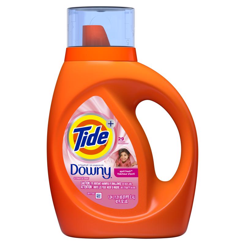 TIDE进口代理批发 Tide Downy April 清新香味洗涤剂液体 42 盎司盎司。 1 包