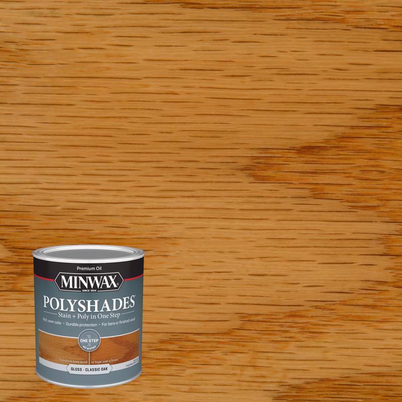 MINWAX进口代理批发 Minwax PolyShades 半透明光泽经典橡木油基着色剂/聚氨酯面漆 1 夸脱