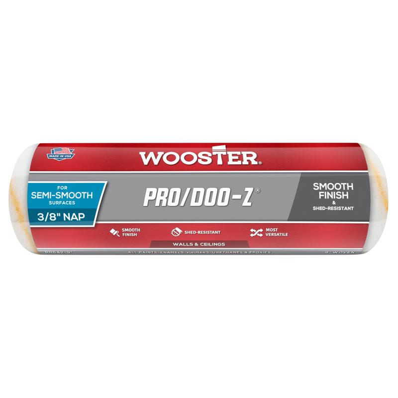 WOOSTER进口代理批发 Wooster Pro/Doo-Z 编织织物 9 英寸宽X 3/8 英寸油漆滚筒盖 1 个装