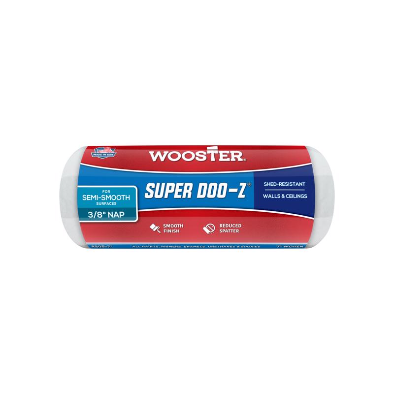 WOOSTER进口代理批发 Wooster Super Doo-Z 织物 7 英寸宽X 3/8 英寸常规油漆滚筒盖 1 个装