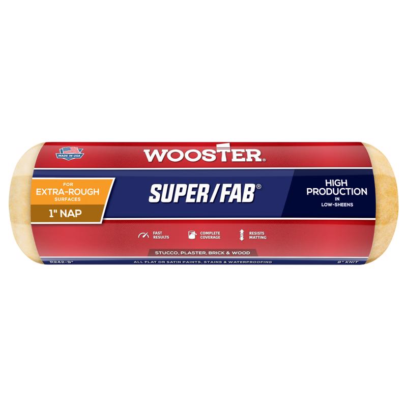 WOOSTER进口代理批发 Wooster Super/Fab Knit 9 英寸 WX 1 英寸常规油漆滚筒盖 1 个装