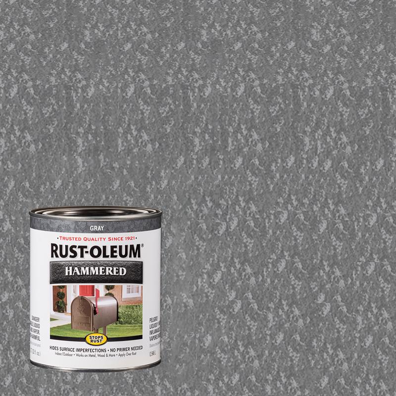 RUST-OLEUM进口代理批发 Rust-Oleum 防锈室内外锤击灰色防护漆 1 夸脱