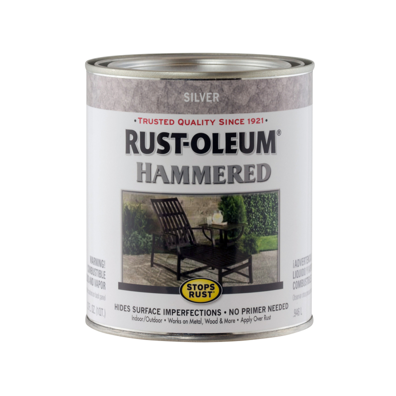 RUST-OLEUM进口代理批发 Rust-Oleum 防锈室内外锤击银防护漆 1 夸脱