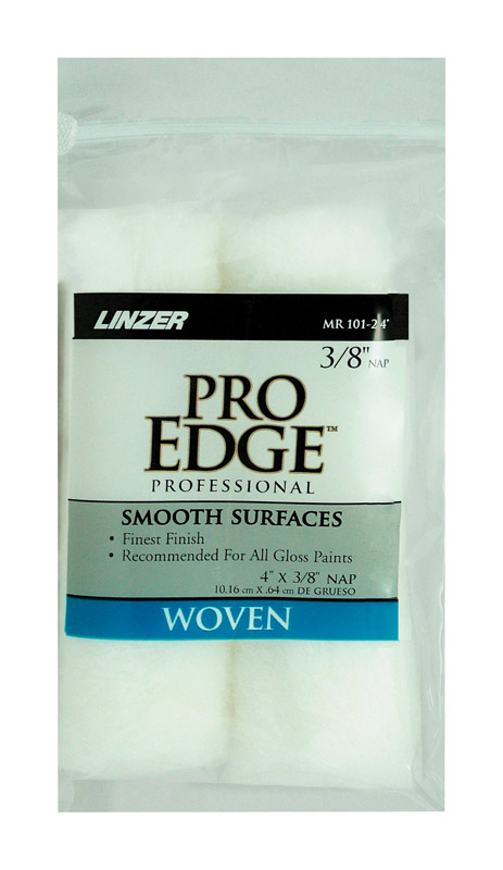 LINZER进口代理批发 Linzer Pro Edge 编织织物 4 英寸宽X 3/8 英寸迷你油漆滚筒盖 2 个装