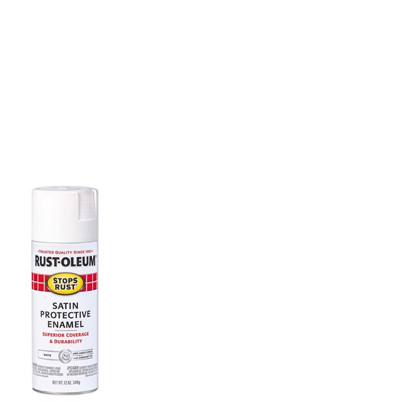 RUST-OLEUM进口代理批发 Rust-Oleum Stops Rust 缎面白色喷漆 12 盎司