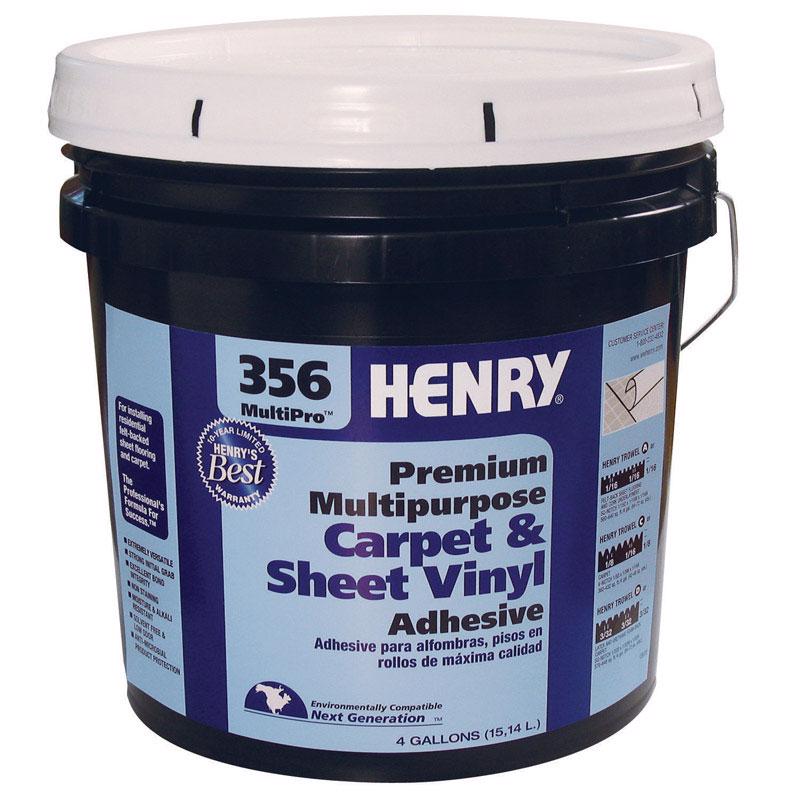 HENRY进口代理批发 Henry 356 MultiPro 高级多用途高强度白色地毯和床单乙烯基粘合剂 4 加仑