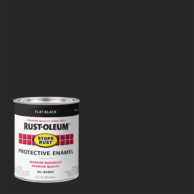 酷牌库|商品详情-RUST-OLEUM进口代理批发 Rust-Oleum 防锈室内外平黑色油基防护漆 1 夸脱