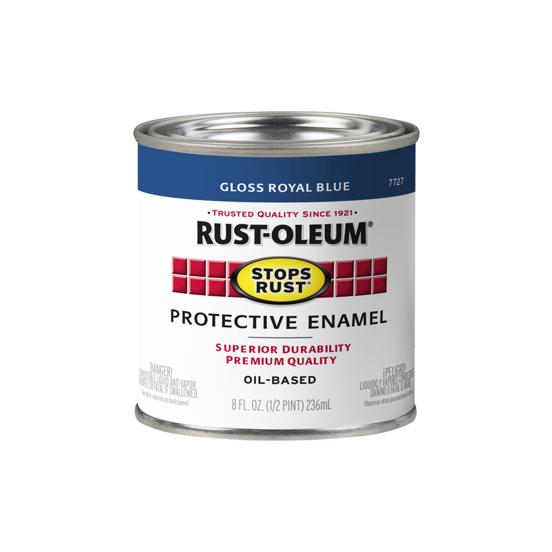 RUST-OLEUM进口代理批发 Rust-Oleum 防锈室内外光泽品蓝色油基防护漆 0.5 磅