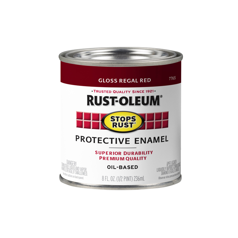 RUST-OLEUM进口代理批发 Rust-Oleum 防锈室内外光泽富丽红油基防护漆 0.5 磅