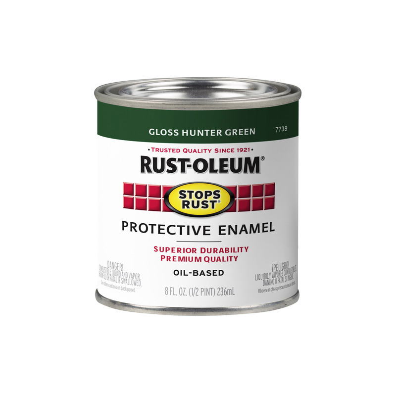 RUST-OLEUM进口代理批发 Rust-Oleum 防锈室内外光泽猎人绿色油基防护漆 0.5 磅