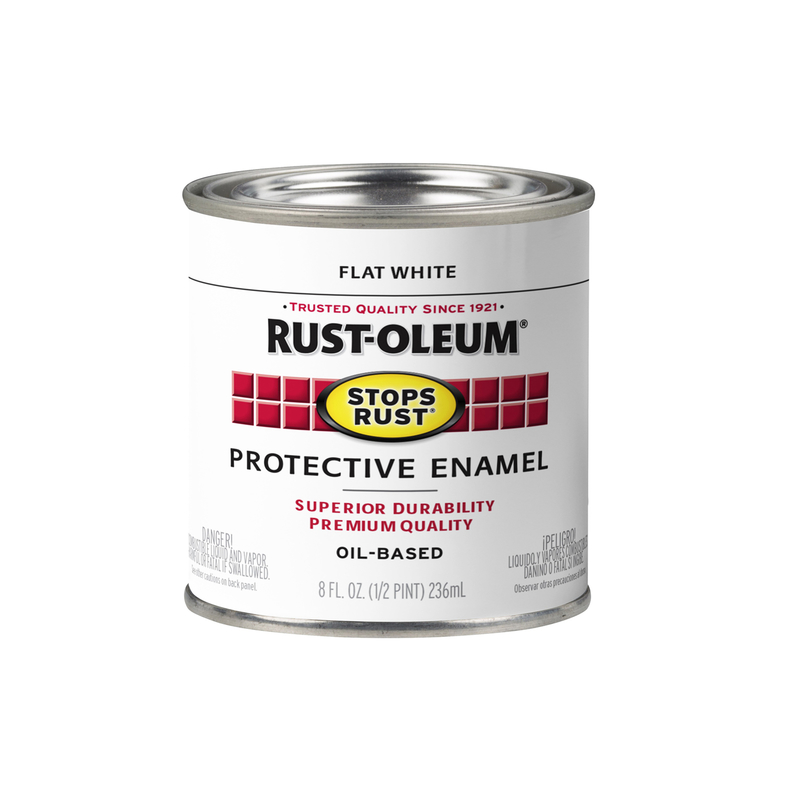 酷牌库|商品详情-RUST-OLEUM进口代理批发 Rust-Oleum 防锈室内外平白色油基防护漆 0.5 磅