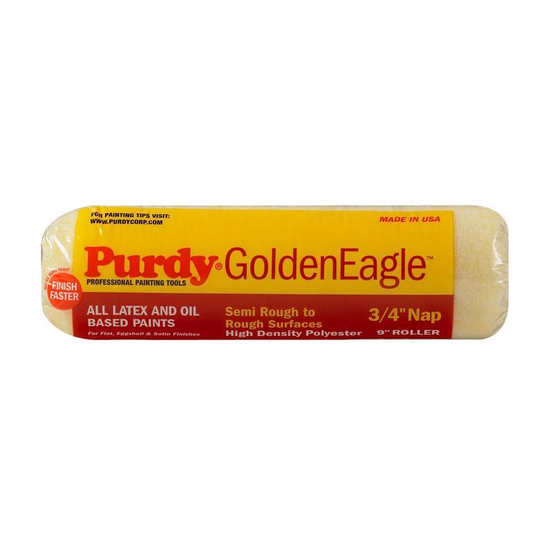 PURDY进口代理批发 Purdy GoldenEagle 聚酯纤维 9 英寸 WX 3/4 英寸常规油漆滚筒盖 1 包