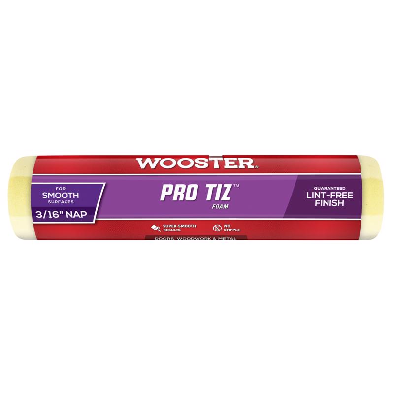 WOOSTER进口代理批发 Wooster Pro Tiz 泡沫 9 英寸 WX 3/16 英寸常规油漆滚筒盖 1 个装