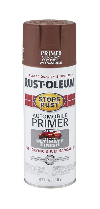 RUST-OLEUM进口代理批发 Rust-Oleum Stops Rust Red Flat 油基醇酸汽车喷涂底漆 12 盎司