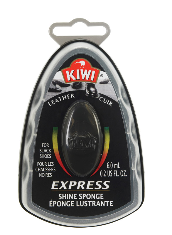 KIWI进口代理批发 Kiwi Express Shine 黑色闪亮海绵鞋油 0.23 盎司