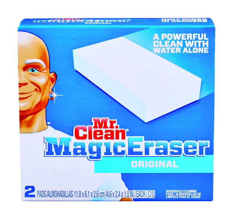 MR. CLEAN进口代理批发 Mr. Clean 原装中型多用途魔术橡皮擦 4.6 英寸长 2 件装