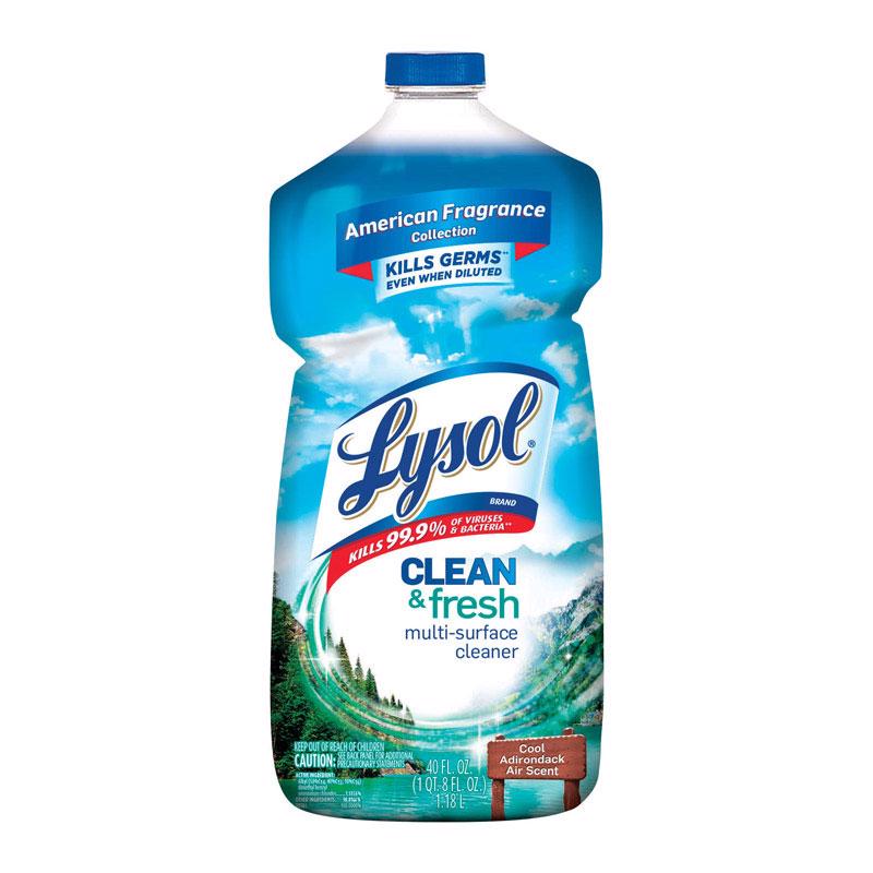 LYSOL进口代理批发 Lysol Clean and Fresh 凉爽阿迪朗达克空气香味多用途清洁剂 40 盎司 1 包