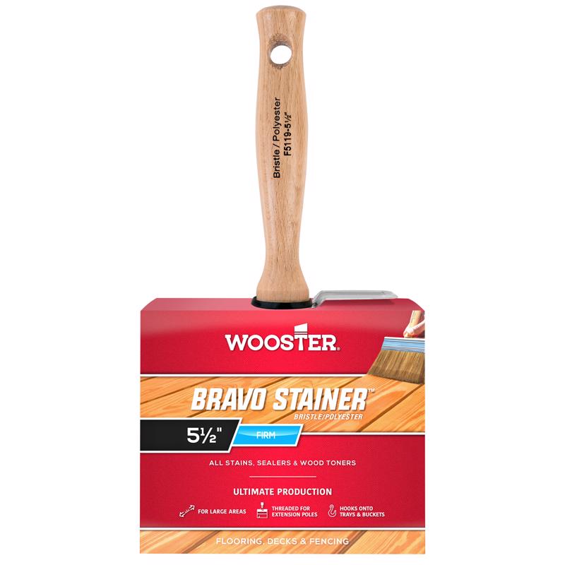 WOOSTER进口代理批发 Wooster Bravo Stainer 5-1/2 英寸坚固扁平油漆刷