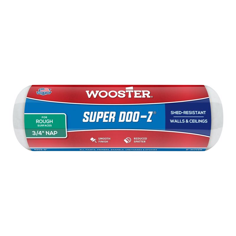 WOOSTER进口代理批发 Wooster Super Doo-Z 织物 9 英寸宽X 3/4 英寸常规油漆滚筒盖 1 个装