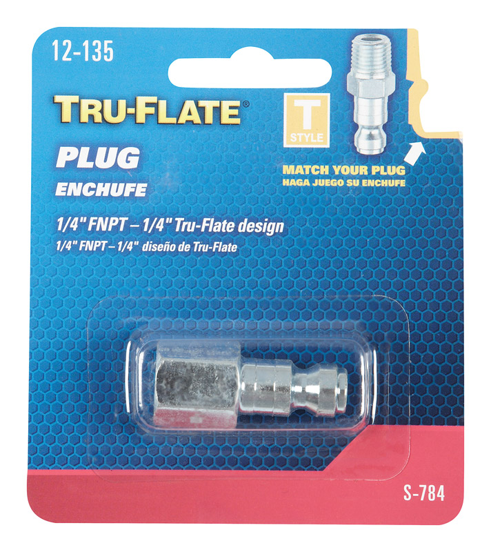 TRU-FLATE进口代理批发 Tru-Flate 钢制空气插头 1/4 英寸内螺纹 1 件