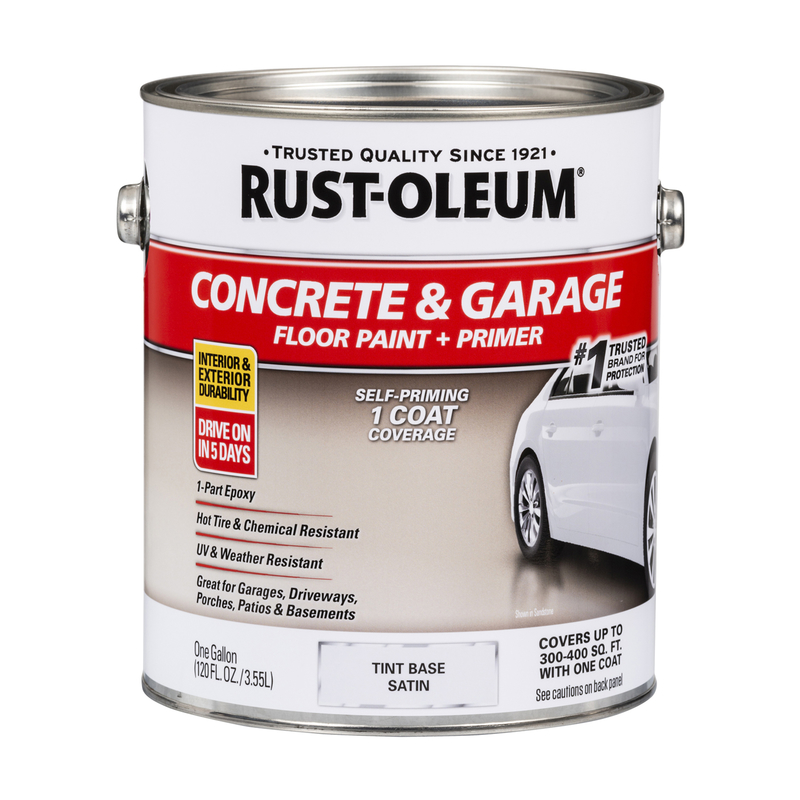 酷牌库|商品详情-RUST-OLEUM进口代理批发 Rust-Oleum Satin Tint Base 丙烯酸混凝土和车库地板漆 1 加仑