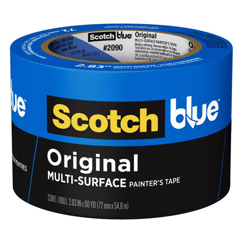 SCOTCHBLUE进口代理批发 ScotchBlue 2.83 英寸 WX 60 码长蓝色中等强度原装画家胶带 1 包