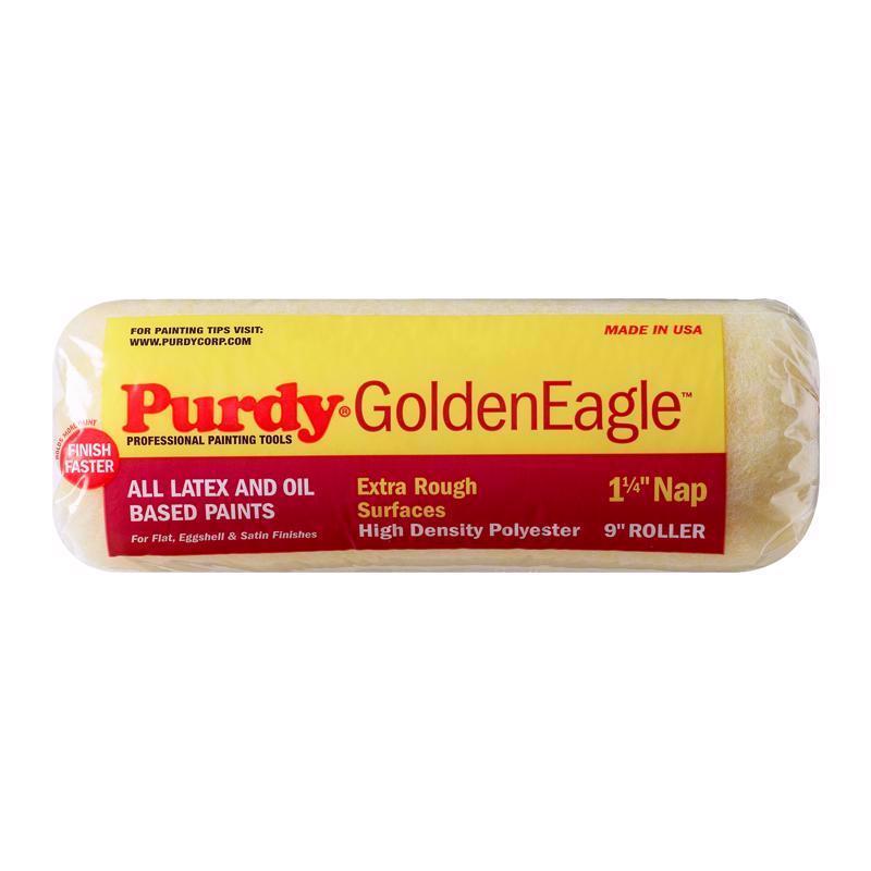 PURDY进口代理批发 Purdy Golden Eagle 聚酯纤维 9 英寸 WX 1-1/4 英寸常规油漆滚筒盖 1 包