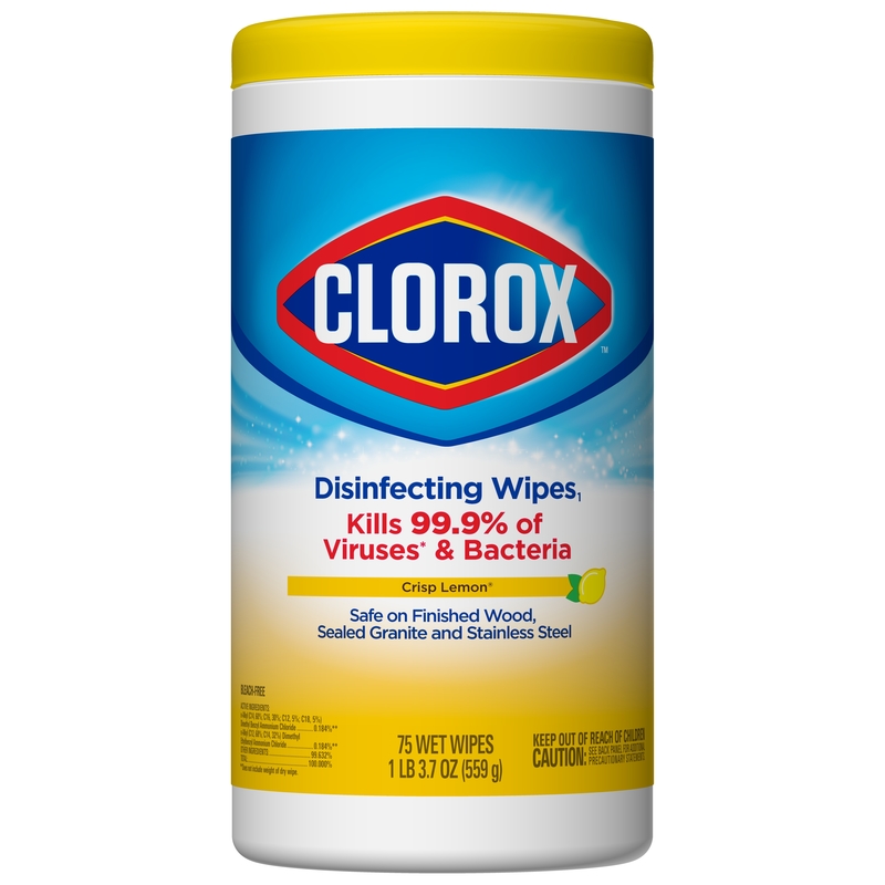 CLOROX进口代理批发 Clorox 柠檬清新香味消毒湿巾 75 包