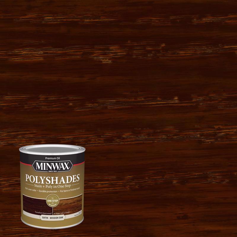 MINWAX进口代理批发 Minwax PolyShades 半透明缎面任务橡木油基着色剂/聚氨酯饰面 1 夸脱