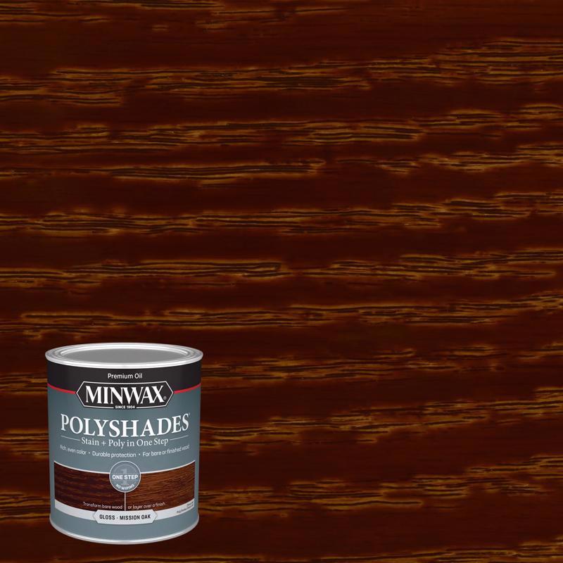 MINWAX进口代理批发 Minwax PolyShades 半透明光泽任务橡木油基着色剂/聚氨酯面漆 1 夸脱