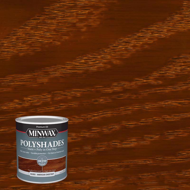 MINWAX进口代理批发 Minwax PolyShades 半透明光泽美国栗子染色剂/聚氨酯饰面 1 夸脱