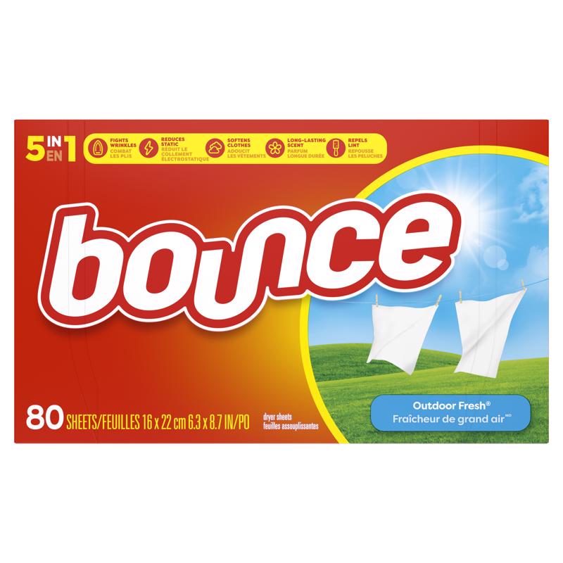 BOUNCE进口代理批发 Bounce Outdoor 清新香味除皱除静电片 80 张 80 包