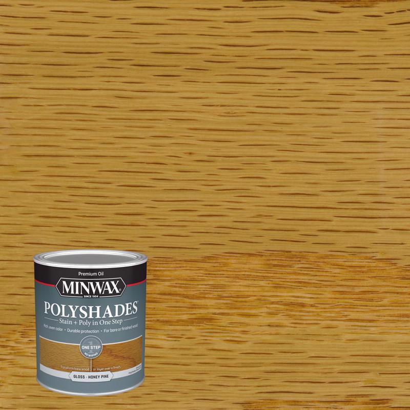 MINWAX进口代理批发 Minwax PolyShades 半透明光泽蜜松油基着色剂/聚氨酯面漆 1 夸脱