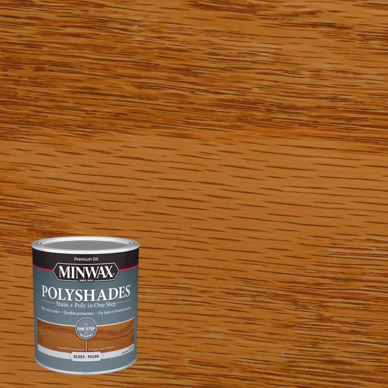 MINWAX进口代理批发 Minwax PolyShades 半透明光泽山核桃油基着色剂/聚氨酯饰面 1 夸脱