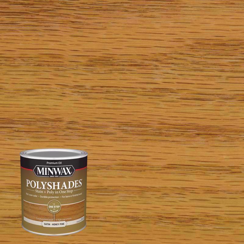 酷牌库|商品详情-MINWAX进口代理批发 Minwax PolyShades 半透明缎面蜜松油基着色剂/聚氨酯面漆 1 夸脱