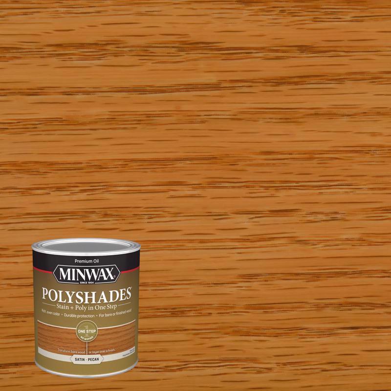 MINWAX进口代理批发 Minwax PolyShades 半透明缎面山核桃油基着色剂/聚氨酯饰面 1 夸脱