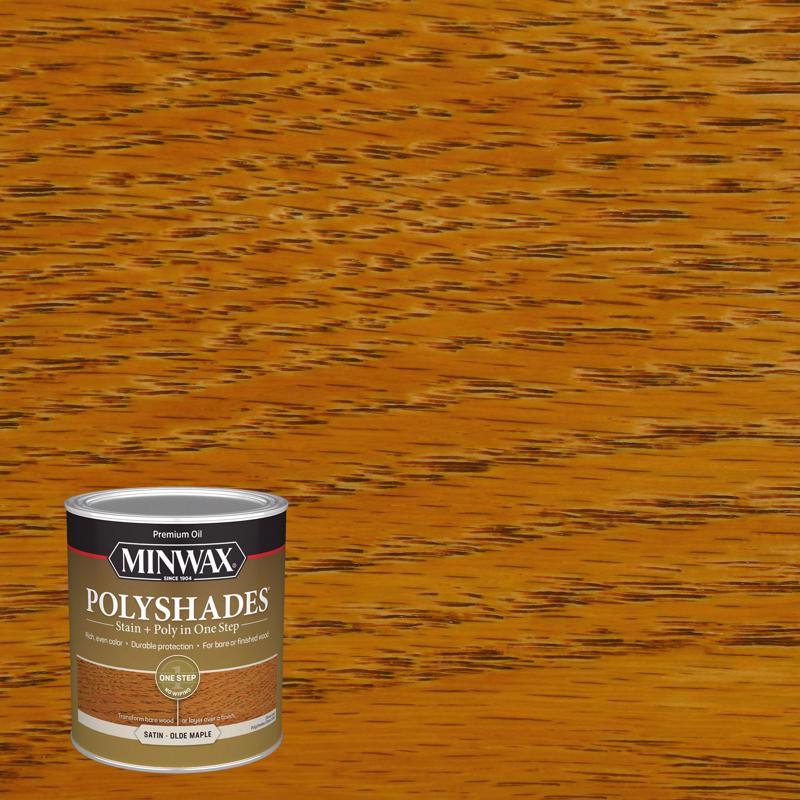 酷牌库|商品详情-MINWAX进口代理批发 Minwax PolyShades 半透明缎面旧枫木油基着色剂/聚氨酯饰面 1 夸脱