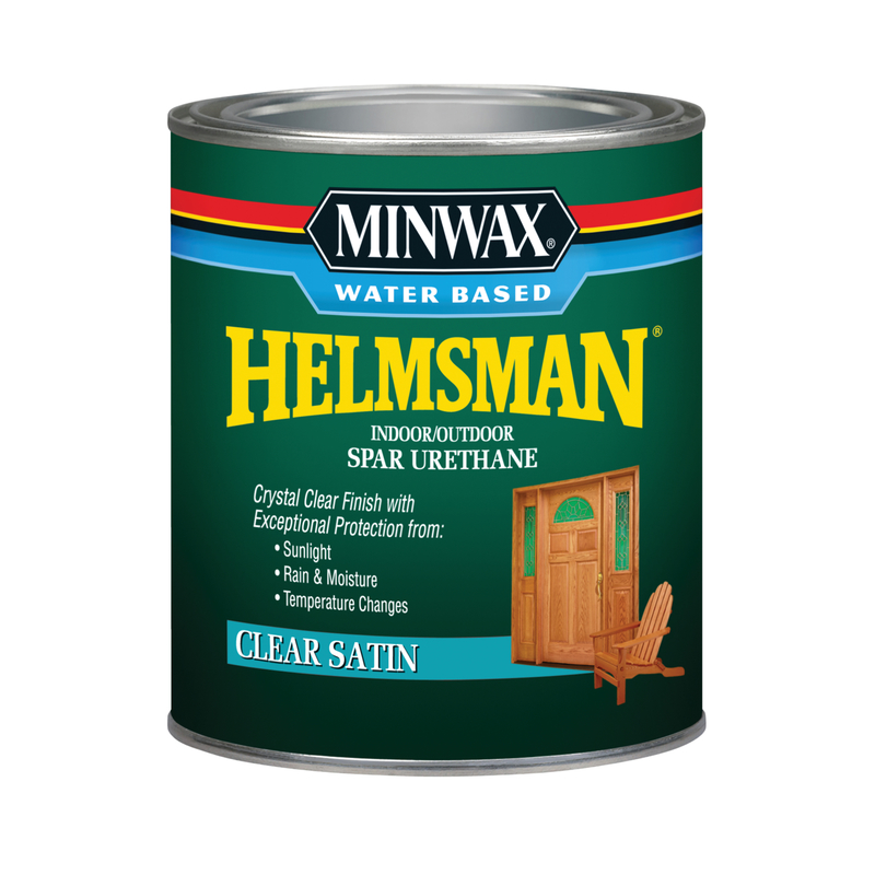 MINWAX进口代理批发 Minwax Helmsman Satin 透明水基晶石聚氨酯 1 夸脱