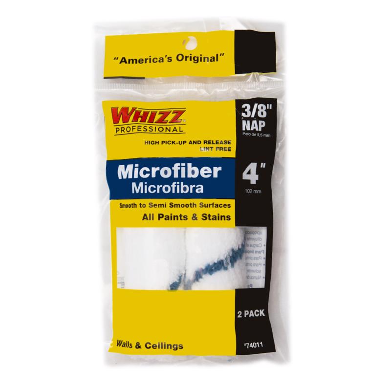 WHIZZ进口代理批发 Whiz 超细纤维 4 英寸 WX 3/8 英寸迷你油漆滚筒盖 2 个装